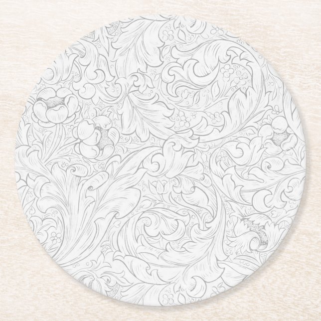 Pappersunderlägg: WILLIAM MORRIS : BLOMMIGTENS KON Underlägg Papper Rund (Framsidan)