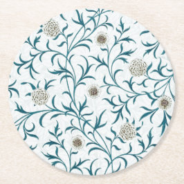 Pappersunderlägg: WILLIAM MORRIS : BLOMSTER Underlägg Papper Rund
