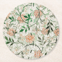 Pappersunderlägg: WILLIAM MORRIS: JASMINE Underlägg Papper Rund