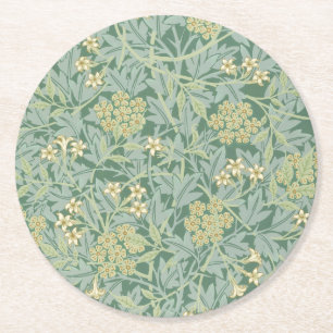 Pappersunderlägg: WILLIAM MORRIS : JASMINE Underlägg Papper Rund