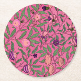 Pappersunderlägg: WILLIAM MORRIS :  POMEGRANATER  Underlägg Papper Rund
