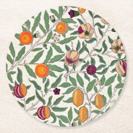 Pappersunderlägg: WILLIAM MORRIS : POMEGRANATER Underlägg Papper Rund