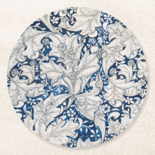 Pappersunderlägg: WILLIAM MORRIS WALLFLOWER MÖNS Underlägg Papper Rund
