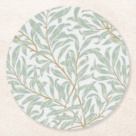 Pappersunderlägg: WILLIAM MORRIS : WILLOW MÖNSTER Underlägg Papper Rund