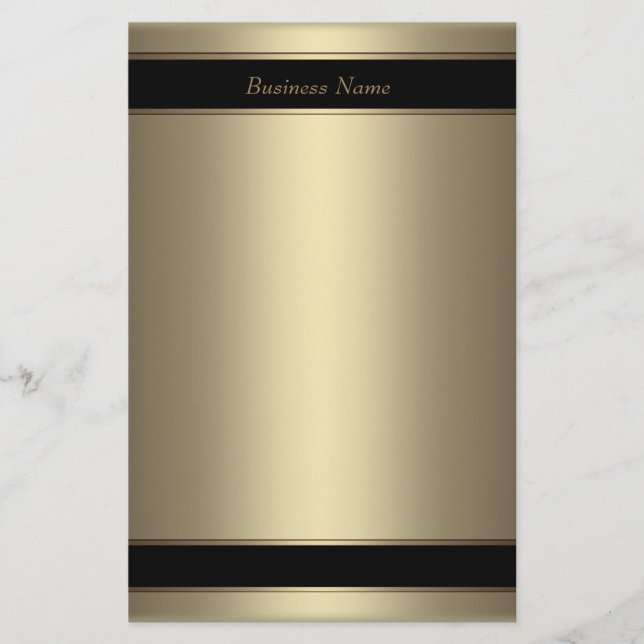 Pappersvaror Beige Metall Svart Brons Brevpapper (Framsida)