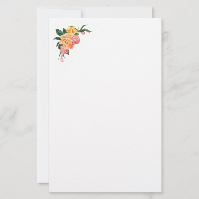 Pappersvaror Blommönster Brevpapper (Framsida)