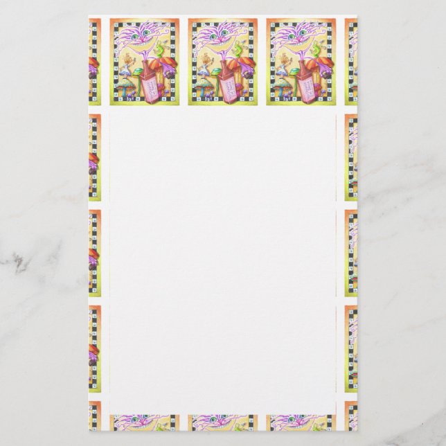 Pappersvaror - Den WorCHESHIRE-katten Brevpapper (Framsida)