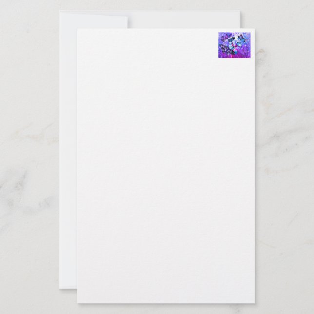 Pappersvaror för mors dag fjärilar brevpapper (Framsida)