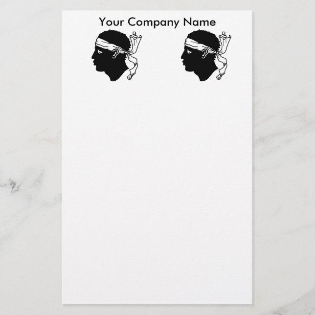 Pappersvaror med Flagga av Korsika, Frankrike Brevpapper (Framsida)