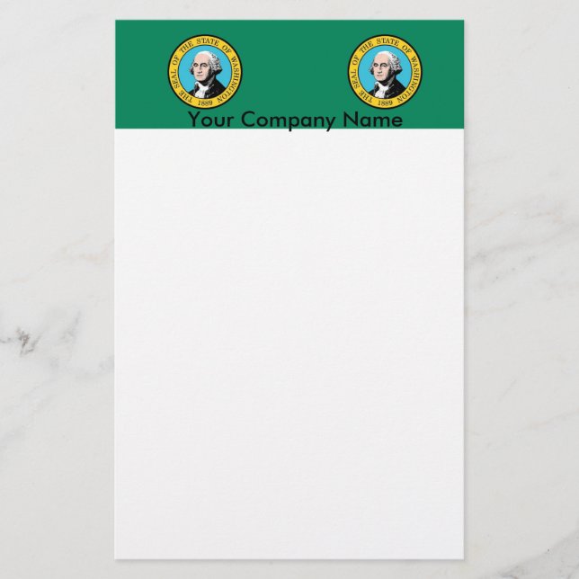 Pappersvaror med Washingtons flagga Brevpapper (Framsida)