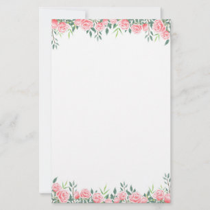Pappersvaror Papper-Rosa ros Brevpapper