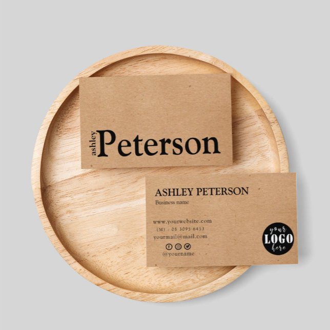 pappert Affärskort för logotyp av anpassningsbar Visitkort (Skapare uppladdad)