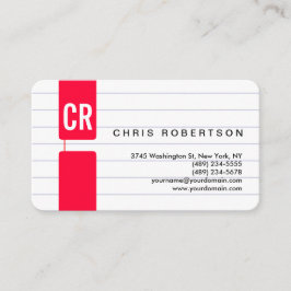 Pappert Affärskort för monogramavrundat hörn Visitkort