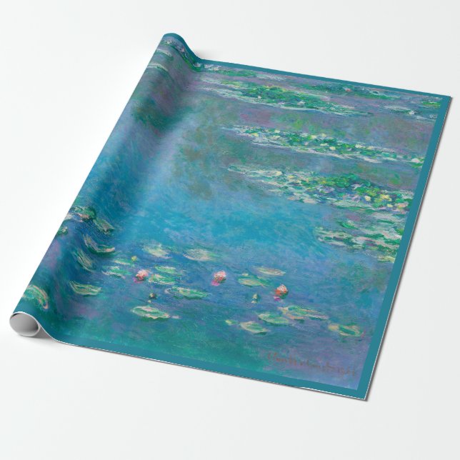 Pappert: CLAUDE MONET : VATTEN LILIES Presentpapper (Utrullad)