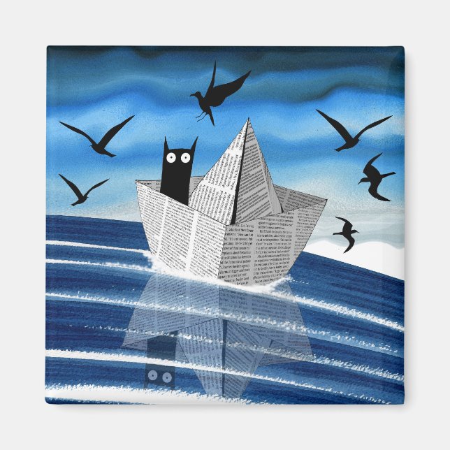 Pappert fartyg magnet (Framsidan)