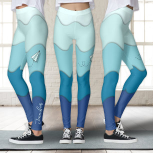 Pappert flygplan   Aktiv, idrott, Yoga Leggings