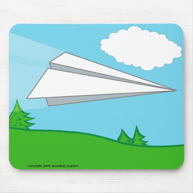 Pappert flygplan Mousepad Musmatta (Framsidan)