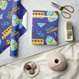 Pappert flygplan, säck, Buss: Papper för sömlös av Presentpapper