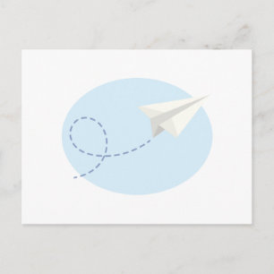 Pappert flygplan vykort