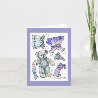 Pappert födelsedagskort för dockteddy kort