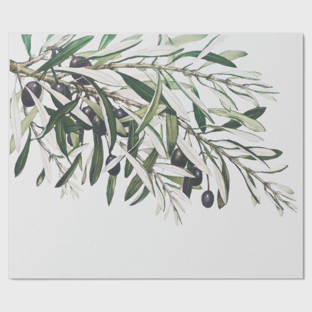 Pappert: GOD JUL OLIVE GREN Presentpapper (Platt)