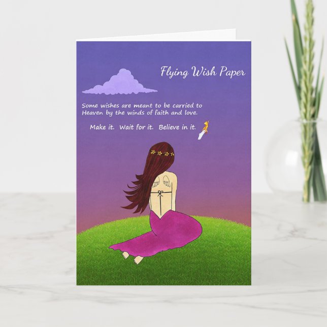 Pappert gratulationskort för flygande fisk kort (Framsida)