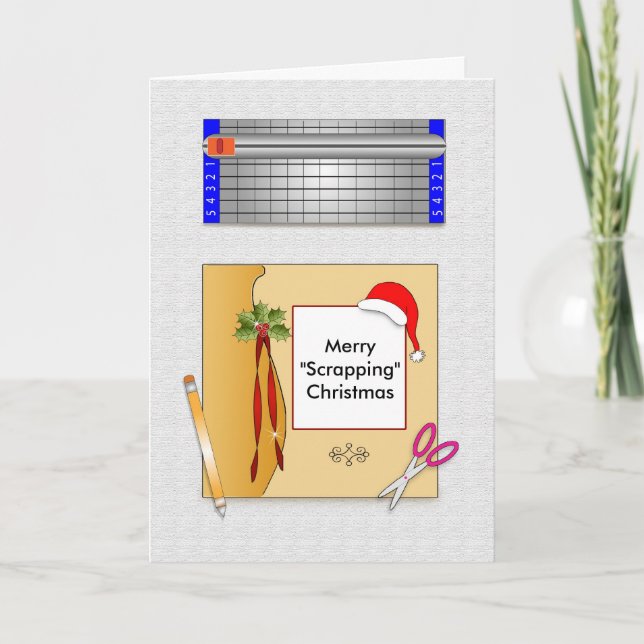 Pappert gratulationskort för julklippbok helgkort (Framsida)