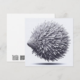 Pappert gratulationskort för  porcupin-magasin anteckningskort