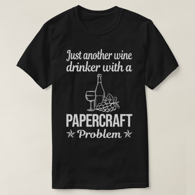 Pappert hantverk i Vin T Shirt (Design framsida)