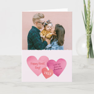 Pappert Hearts-Valentines day-fotohälsningskort Helgkort