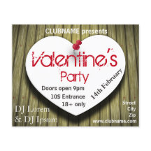 Pappert hjärta - Alla hjärtans dag Party Flyer