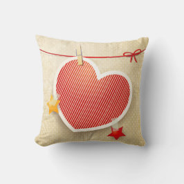 Pappert hjärta kudde