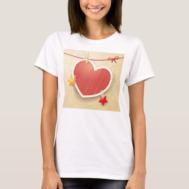 Pappert hjärta t shirt (Framsida)