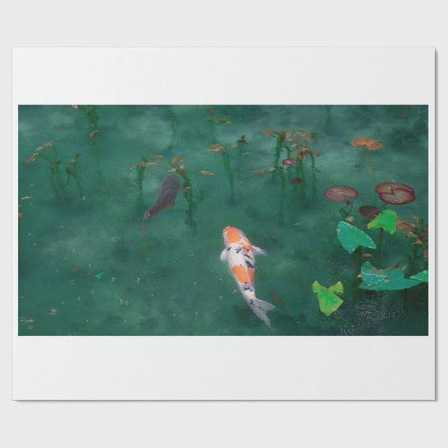 Pappert: JAPANESE WOODBLOCK : KOI Presentpapper (Platt)