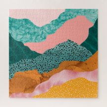 Pappert landskap, riven, sliten kant, gröntar, ros