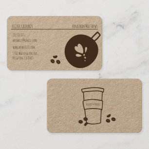 Pappert Logotyp för kaffeföretag Visitkort