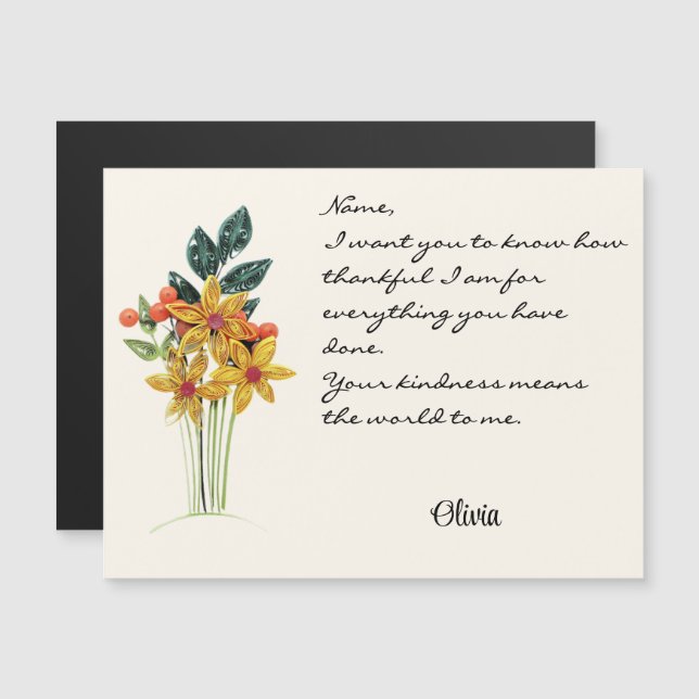 Pappert magnetkort med fyra fläktar, allt-Tillfäll (Fram/baksida)