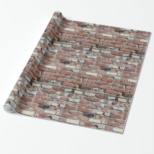 Pappert med hölje på gammal röd tegelvägg presentpapper