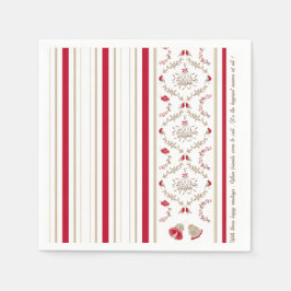 Pappert mönster för Blommigt av jultomte Pappersservett