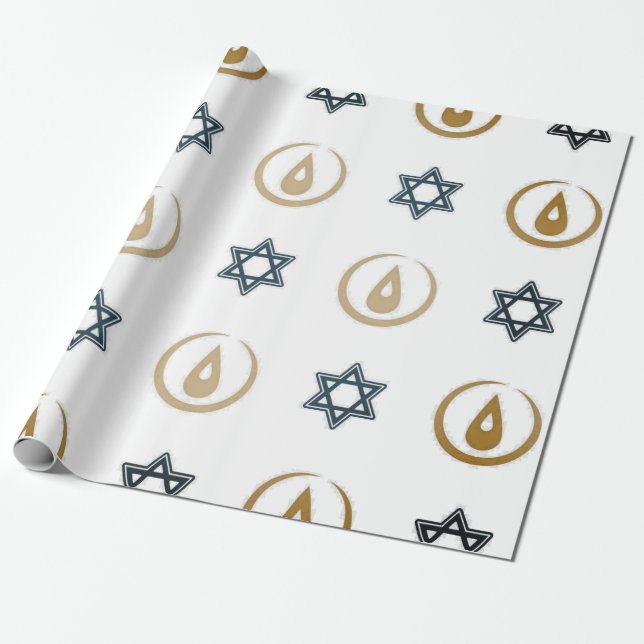 pappert omslag av hanukkah presentpapper (Utrullad)