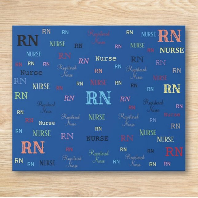 PAPPERT omslag av RN (REGISTRERAD NURSE) Presentpapper (Skapare uppladdad)