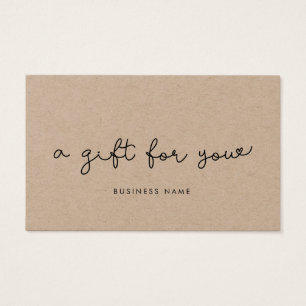 Pappert presentkort för kute och blek kraft visitkort