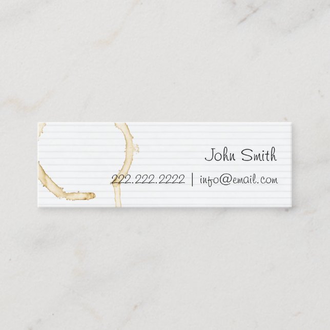 Pappert profilkort för Nedfläckad av lågteknologik Mini Visitkort (Framsida)