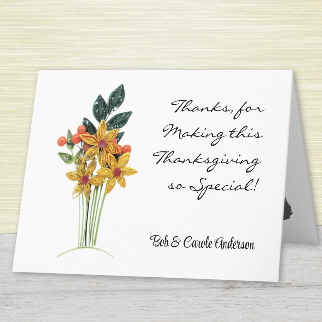 Pappert Quilling Print Tack Note Card Kort (Skapare uppladdad)
