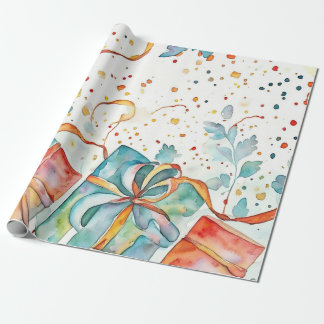 Pappert radbyte för Crimson Winter Ornament Wrappi Presentpapper