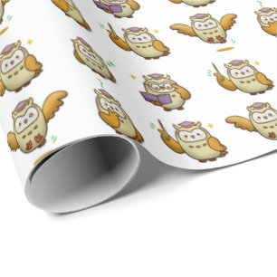 Pappert radbyte för Cute Uggla Studenten Presentpapper