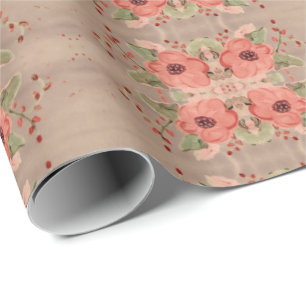 Pappert radbyte för röd flödesformad designer presentpapper