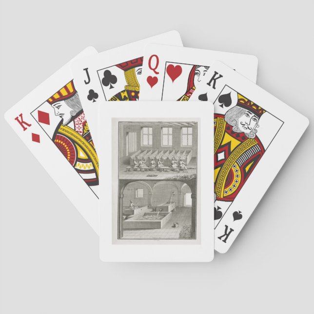 Pappert skapar från "Encyclopedie des Sciences" Casinokort (Baksidan)