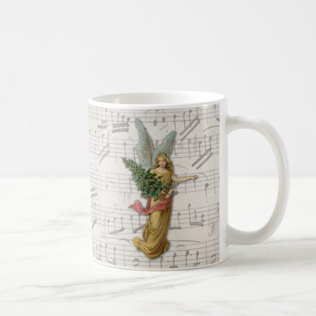 Pappert skräp från Winged jul Angel Träd Victorian Kaffemugg (Höger)