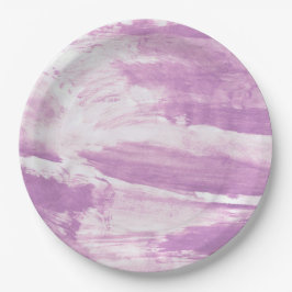 Pappert Tallrikar med Abstrakt Lavender Design
